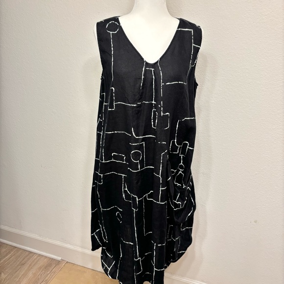 chalet et ceci Dresses & Skirts - Chalet et Ceci Linen Abstract Hagenlook Dress size L